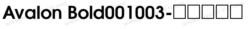 Avalon Bold001003字体转换